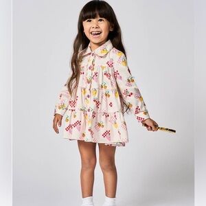 FINDING FOXTALE Fruit Print Tiered Dress